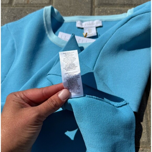 House Of Harlow 1960 Blue 2 Piece Set Crop Top & Skirt Outfit NWT $198 Small - Picture 9 of 10